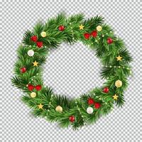 Download Christmas Wreath Vector Free Nomer 2