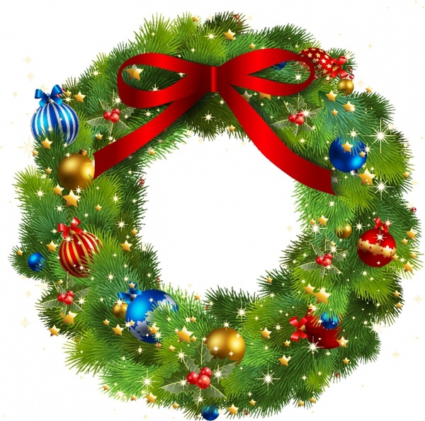 Detail Christmas Wreath Vector Free Nomer 11
