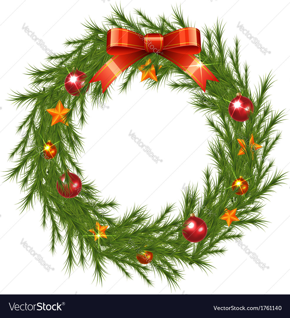Detail Christmas Wreath Vector Free Nomer 16