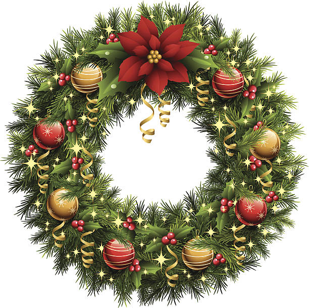 Detail Christmas Wreath Vector Free Nomer 23