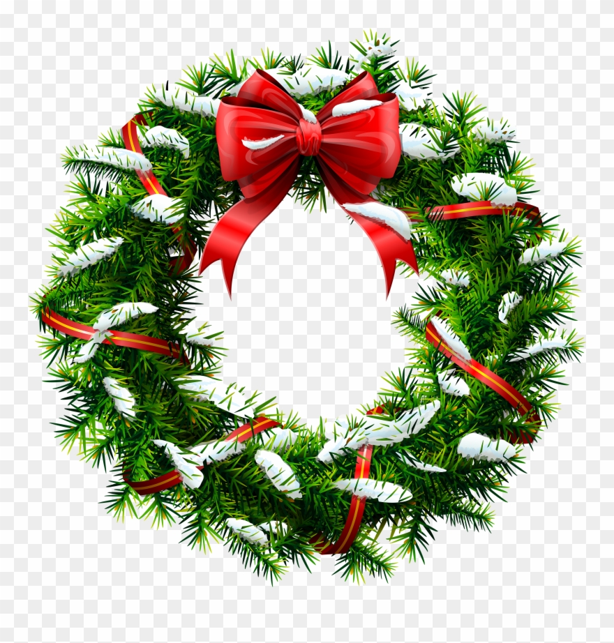 Download Christmas Wreath Vector Free Nomer 27