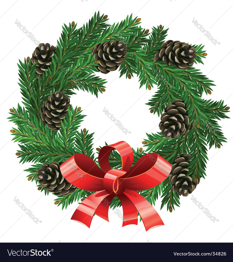 Detail Christmas Wreath Vector Free Nomer 10