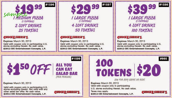 Detail Chuck E Cheese 100 Tokens For 20 Nomer 19