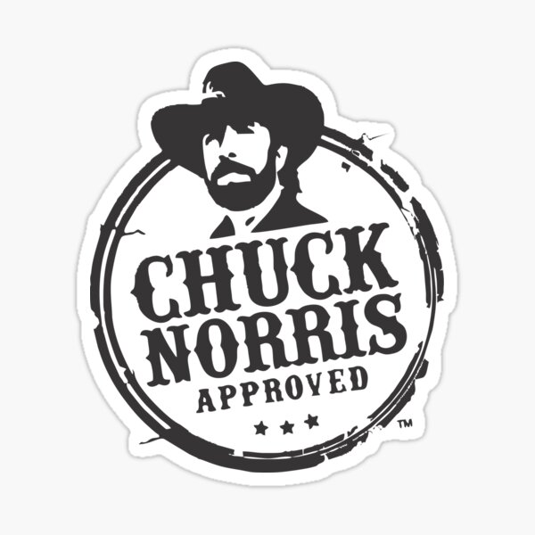 Chuck Norris Approved Sticker - KibrisPDR