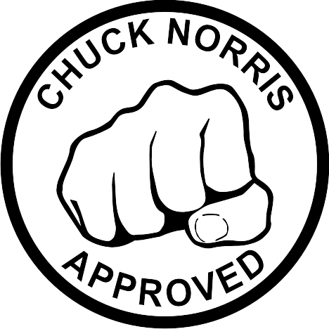 Detail Chuck Norris Approved Sticker Nomer 21