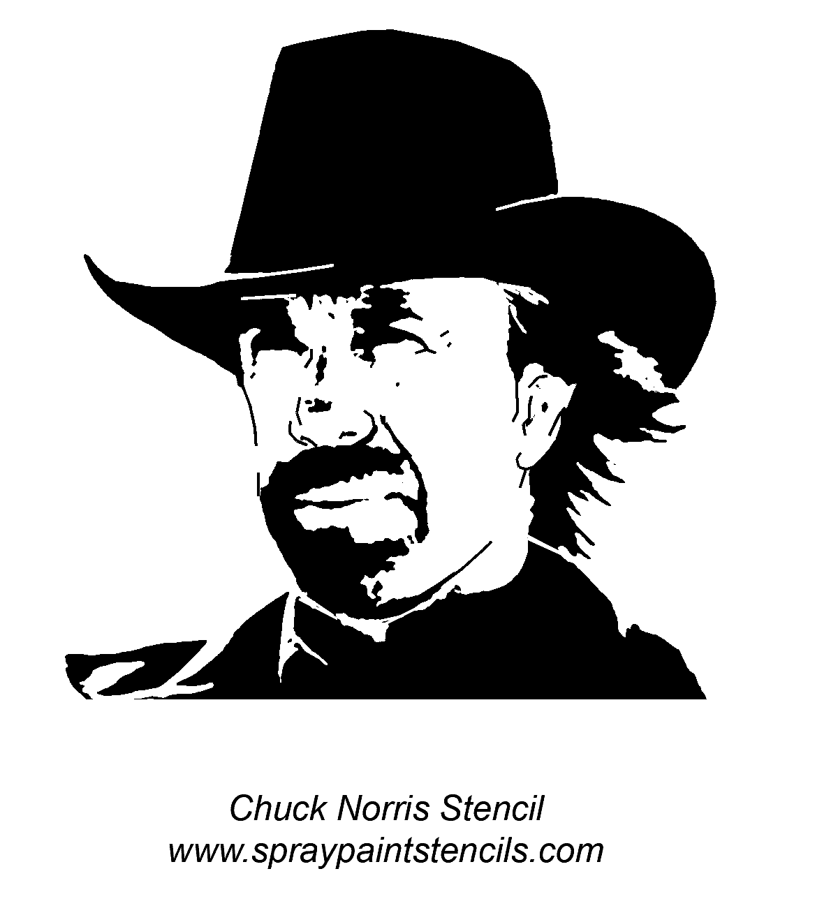 Chuck Norris Stencil - KibrisPDR