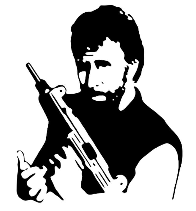 Detail Chuck Norris Stencil Nomer 5