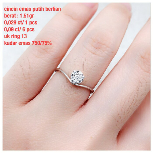 Detail Cincin Berlian Putih Nomer 16