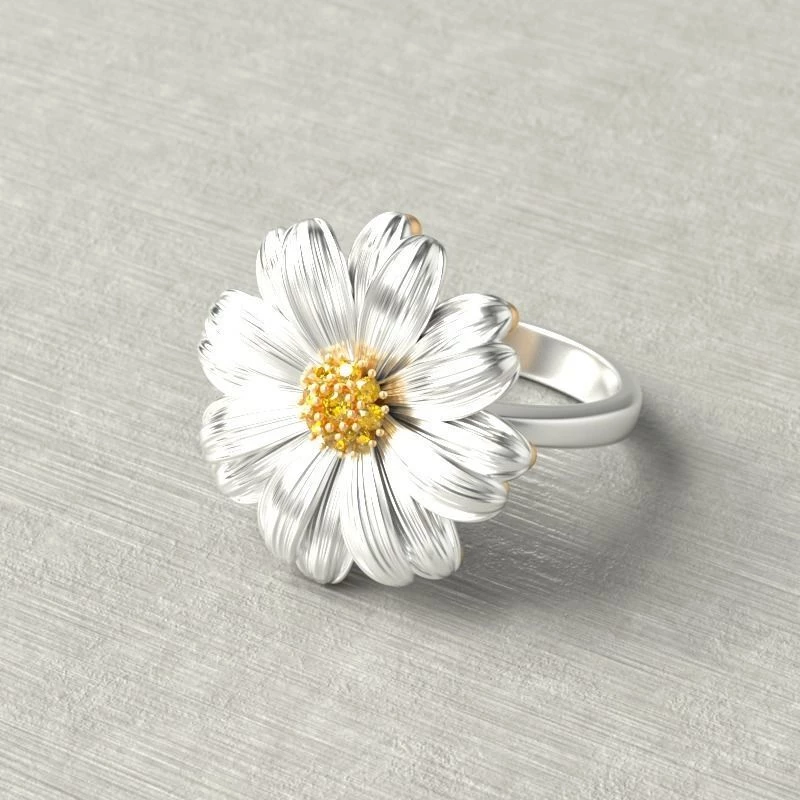 Detail Cincin Bunga Daisy Nomer 54