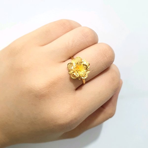 Detail Cincin Emas Bunga Nomer 11