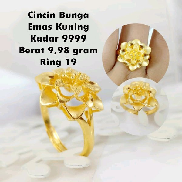 Detail Cincin Emas Bunga Nomer 16