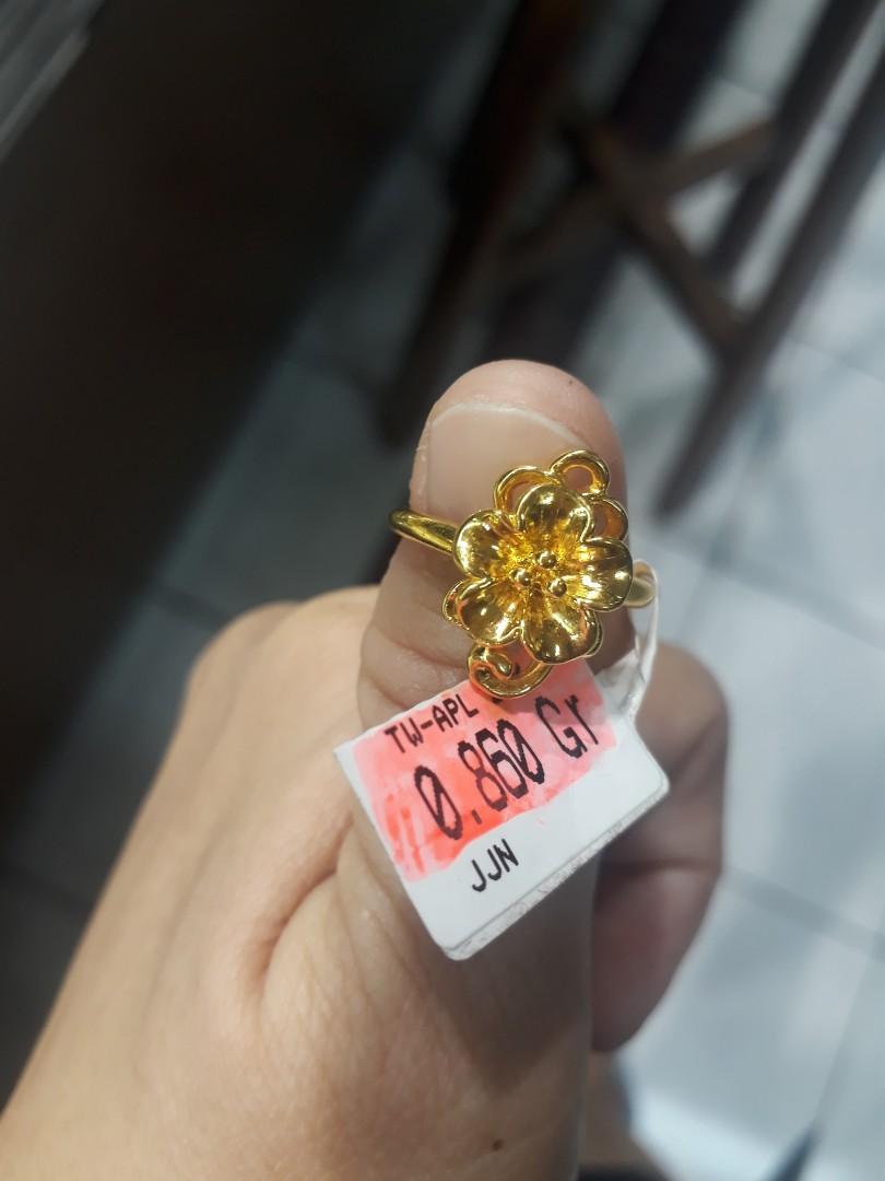 Detail Cincin Emas Bunga Rose Nomer 14