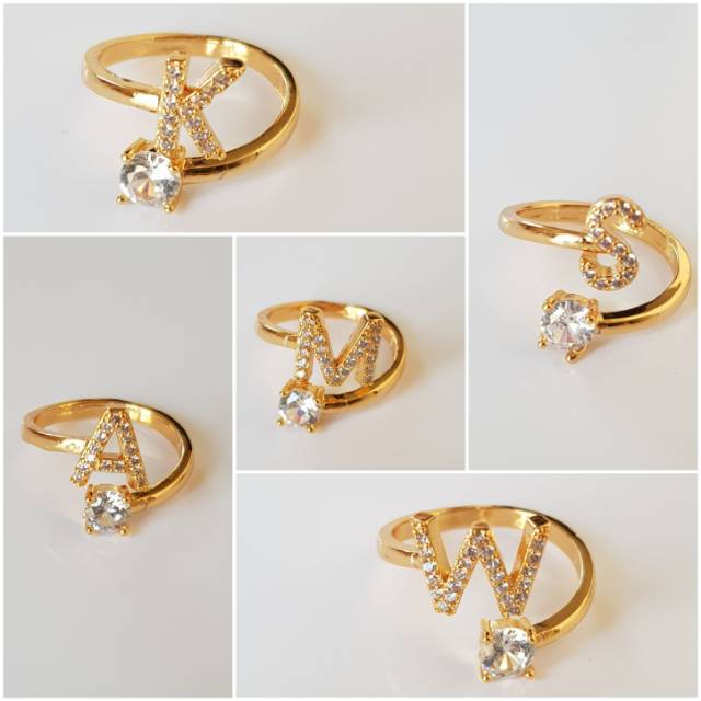 Detail Cincin Emas Inisial Huruf A Nomer 30