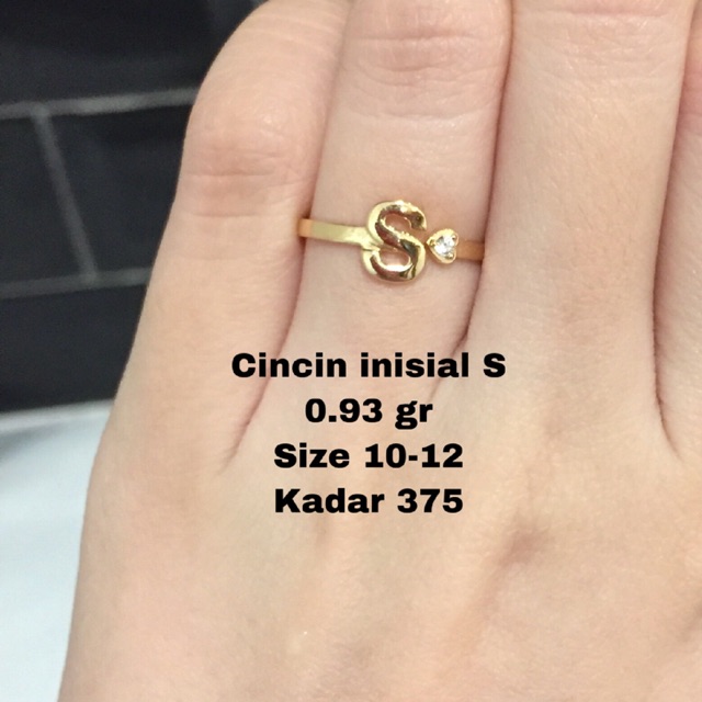 Detail Cincin Emas Inisial Huruf A Nomer 40