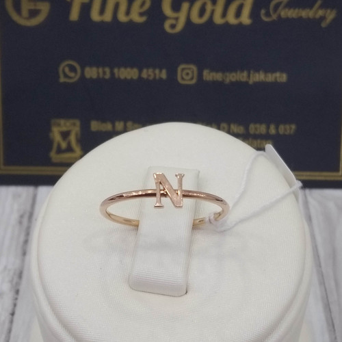 Detail Cincin Emas Inisial Huruf A Nomer 53