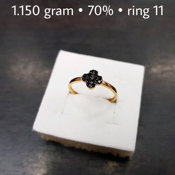 Detail Cincin Emas Mata Hitam Nomer 14