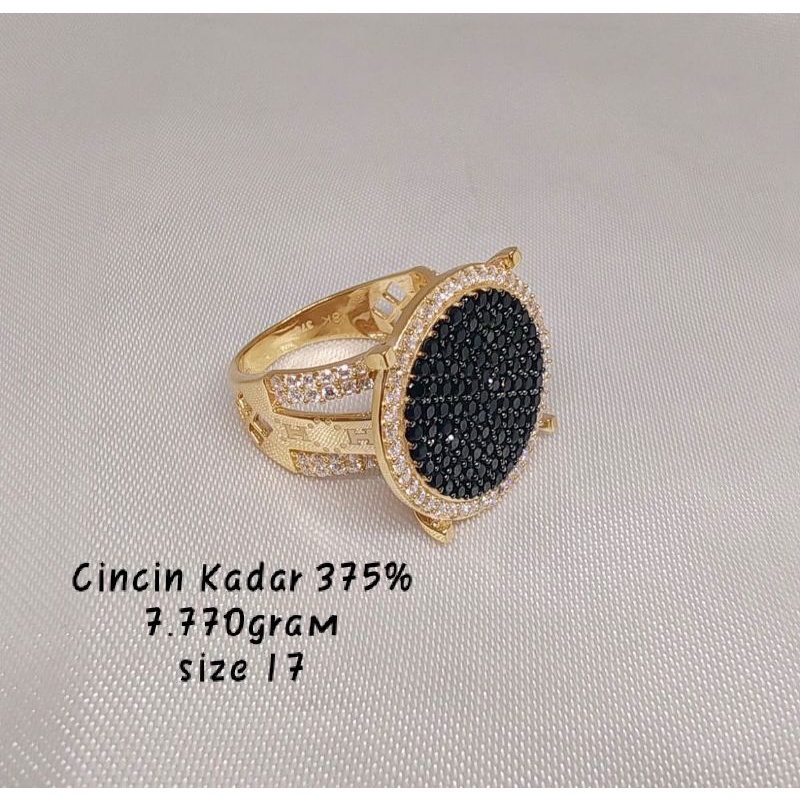 Detail Cincin Emas Mata Hitam Nomer 27