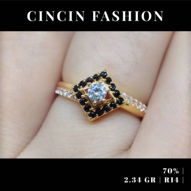 Detail Cincin Emas Mata Hitam Nomer 30