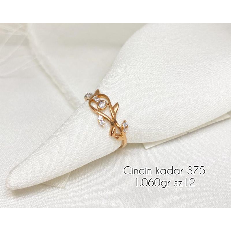 Detail Cincin Emas Model Daun Nomer 40