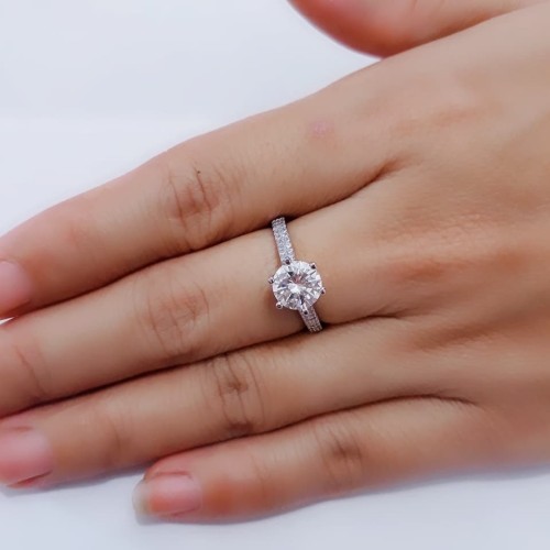 Detail Cincin Emas Putih Elegan Nomer 6