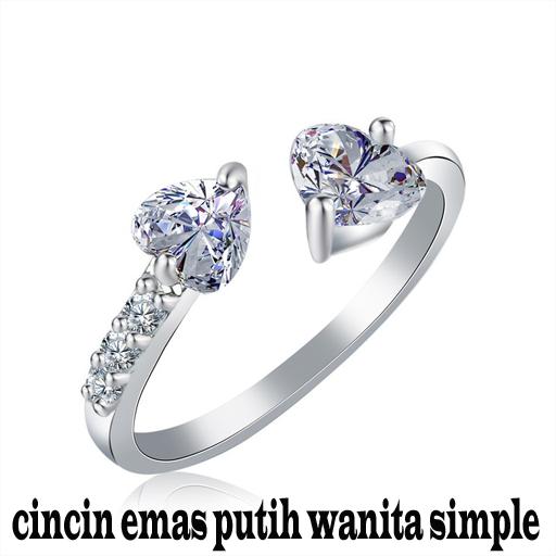 Detail Cincin Emas Putih Wanita Nomer 16