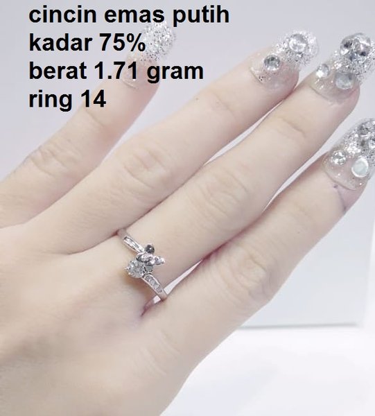 Detail Cincin Emas Putih Wanita Terbaru Nomer 53