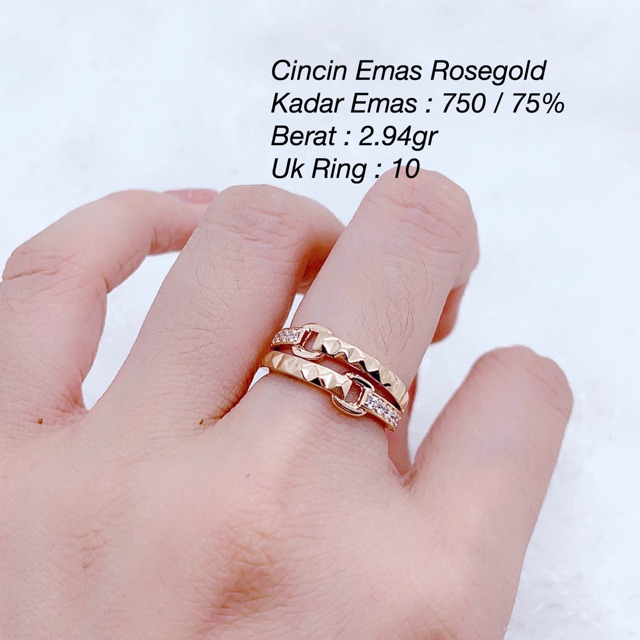 Detail Cincin Emas Rose Gold Terbaru Nomer 2