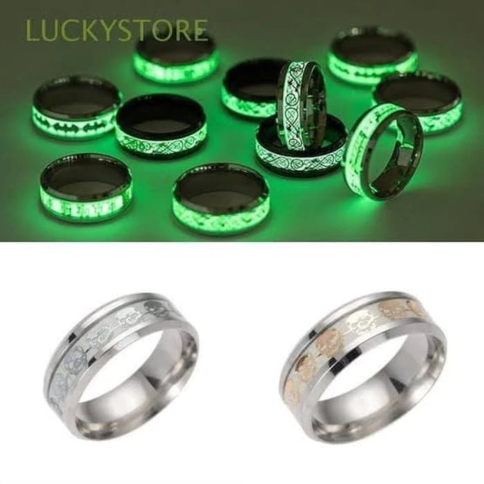 Detail Cincin Glow In The Dark Nomer 30