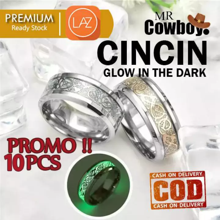 Detail Cincin Glow In The Dark Nomer 32