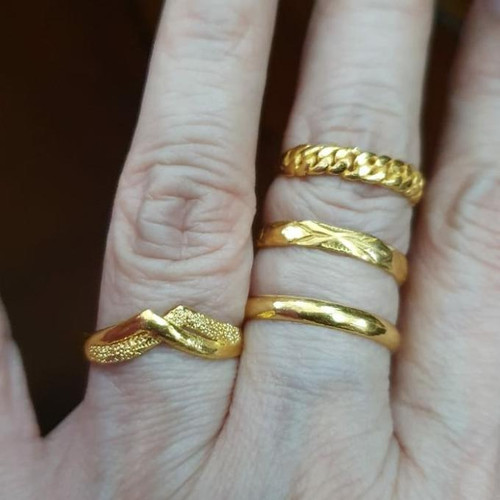 Detail Cincin Kawin Emas Kuning 24 Karat Nomer 3