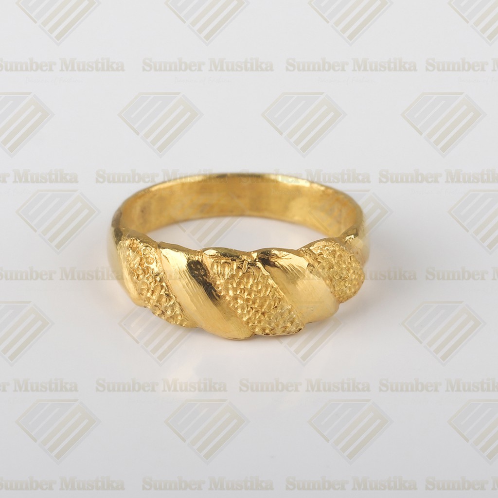 Detail Cincin Kawin Emas Kuning 24 Karat Nomer 38