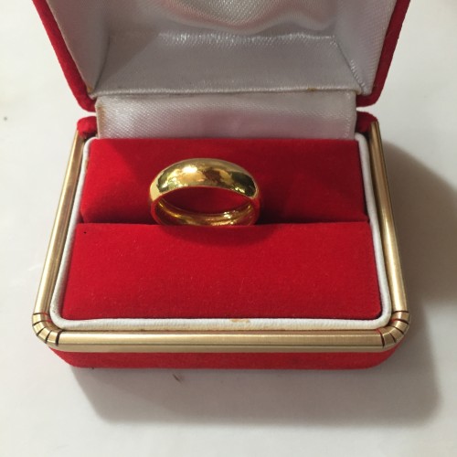 Detail Cincin Kawin Emas Kuning 24 Karat Nomer 40