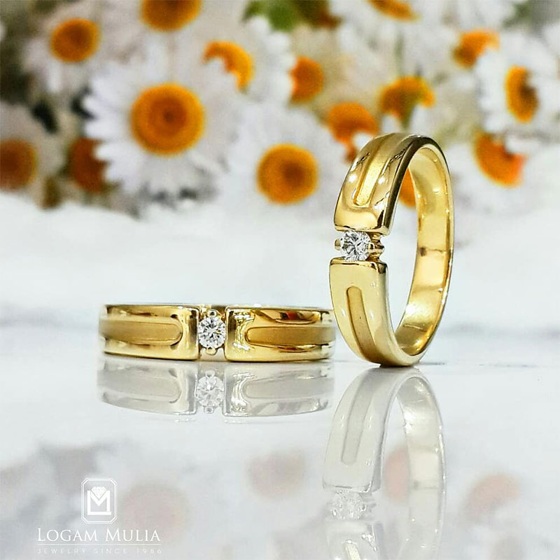 Detail Cincin Kawin Emas Kuning 24 Karat Nomer 47