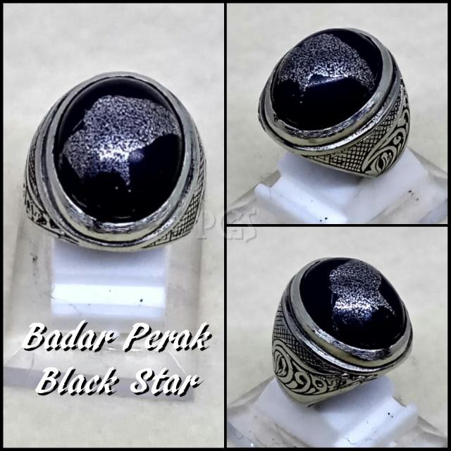 Detail Cincin Perak Batu Akik Hitam Nomer 13