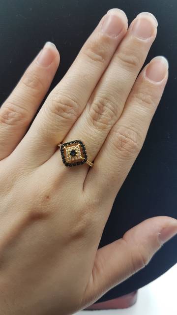 Detail Cincin Permata Hitam Nomer 40