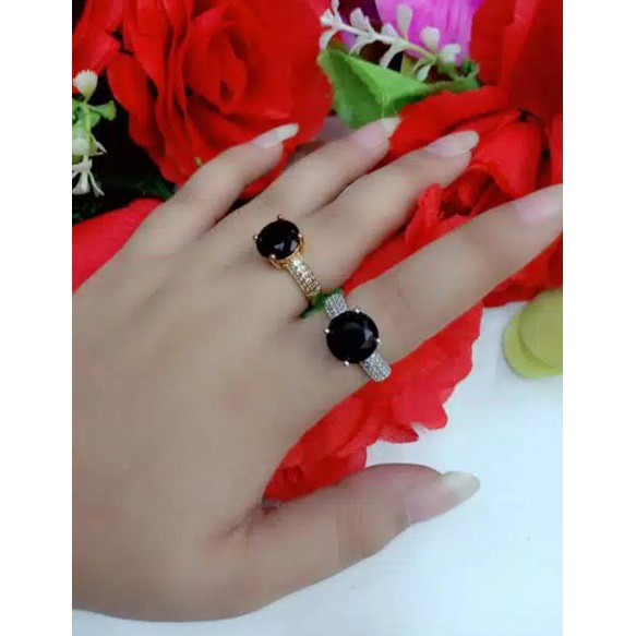 Detail Cincin Permata Hitam Nomer 48