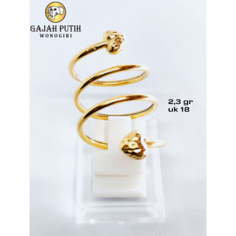 Detail Cincin Spiral Emas Nomer 18