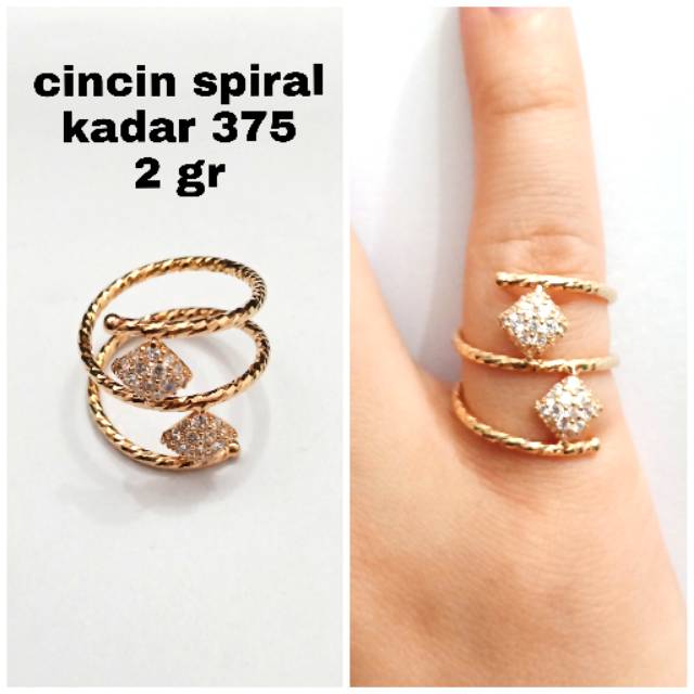 Detail Cincin Spiral Emas Nomer 31