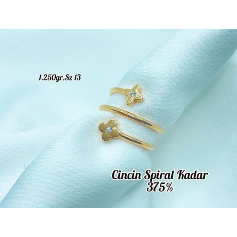 Detail Cincin Spiral Emas Nomer 49