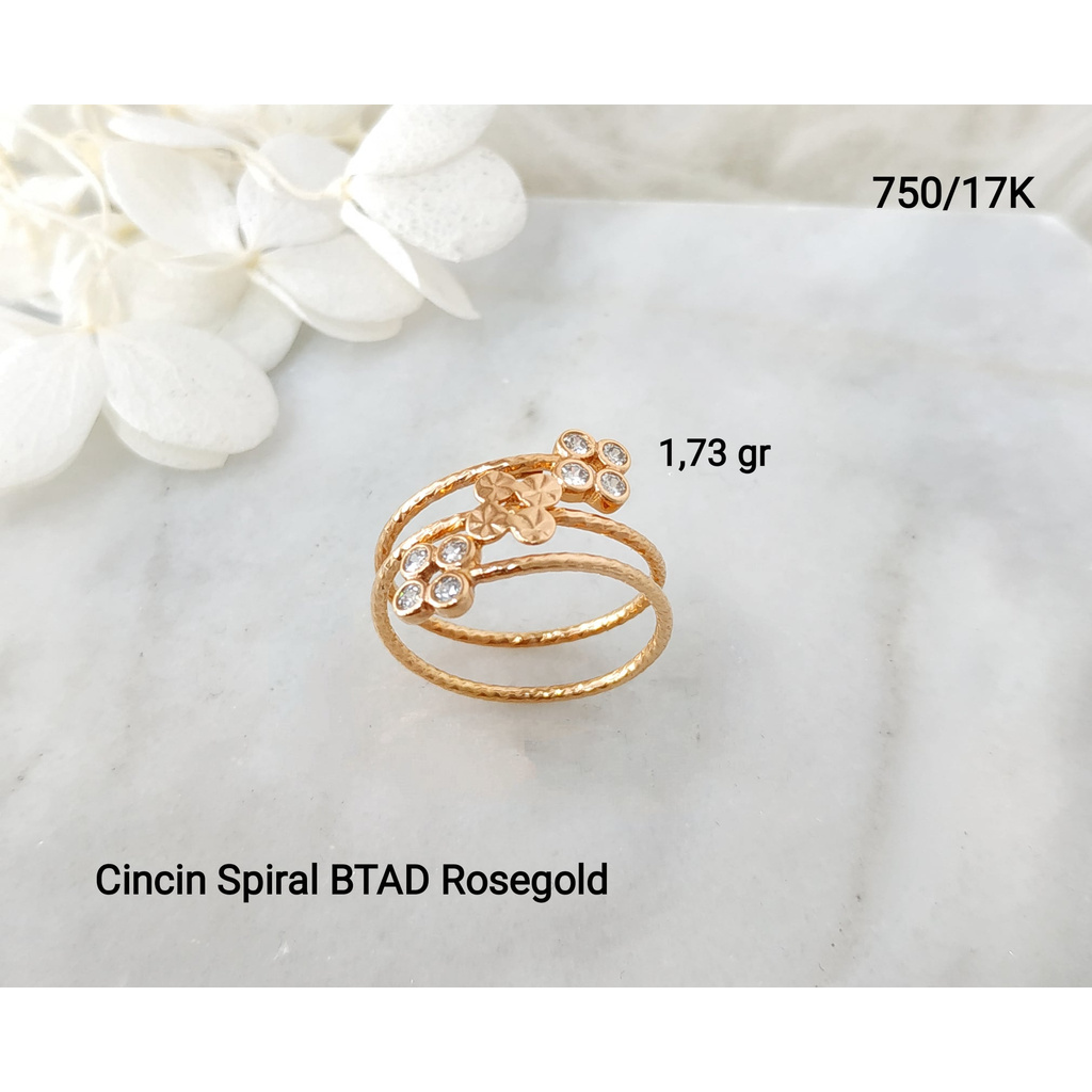 Detail Cincin Spiral Emas Nomer 50