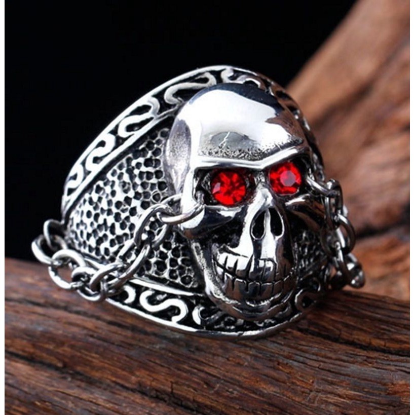 Detail Cincin Tengkorak Metal Nomer 49