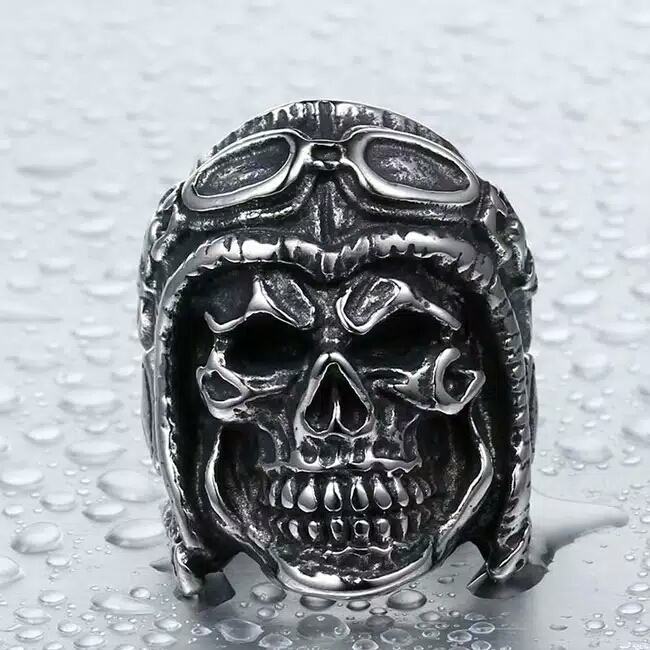 Detail Cincin Tengkorak Metal Nomer 52