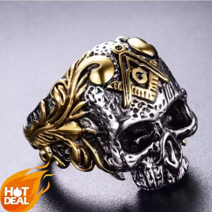 Detail Cincin Tengkorak Metal Nomer 10