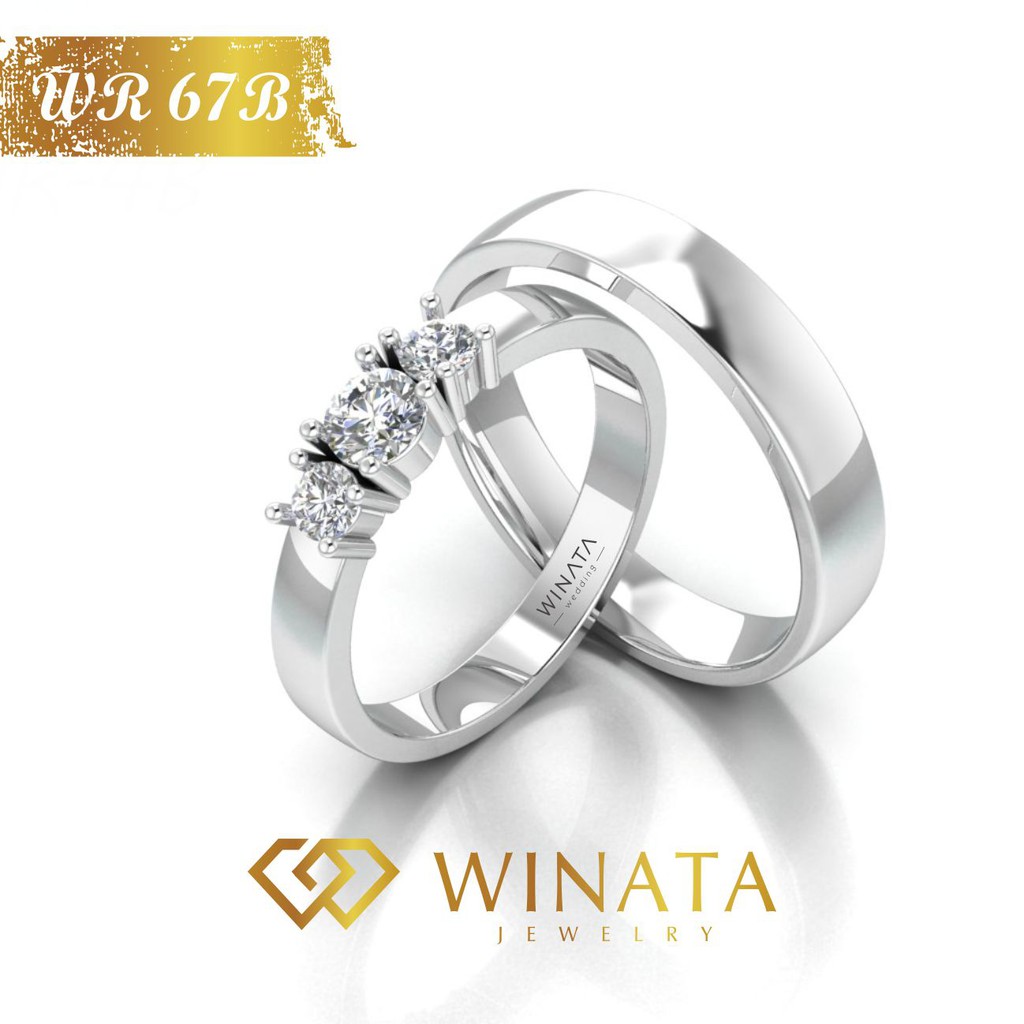 Detail Cincin Tunangan Emas Putih Nomer 12