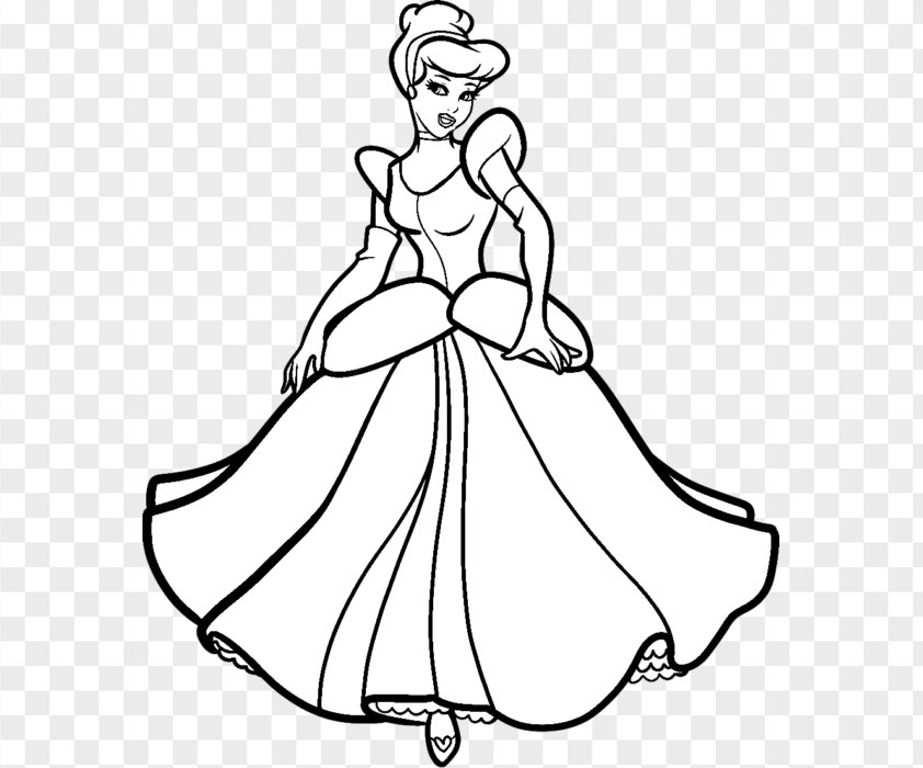 Detail Cinderella Black And White Clipart Nomer 8