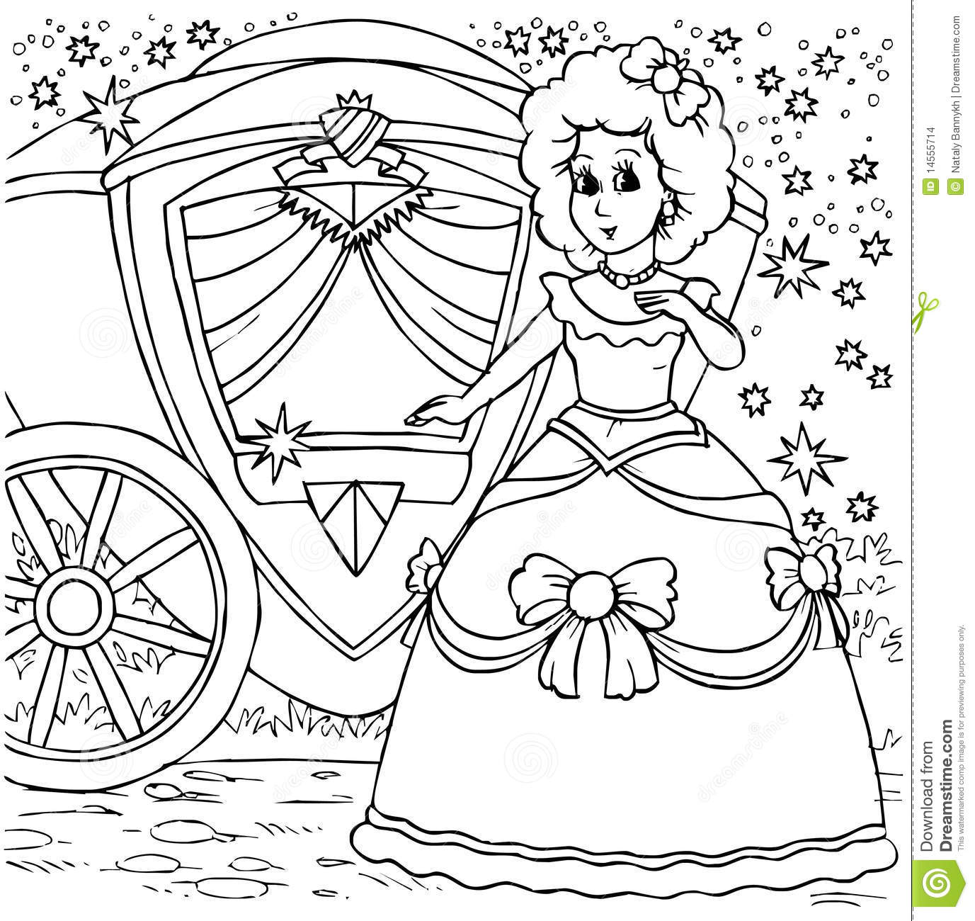 Cinderella Black And White Clipart - KibrisPDR