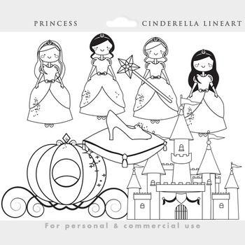 Detail Cinderella Black And White Clipart Nomer 15