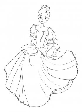 Detail Cinderella Black And White Clipart Nomer 28