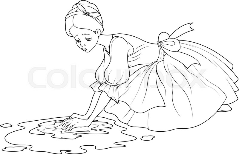 Download Cinderella Black And White Clipart Nomer 44