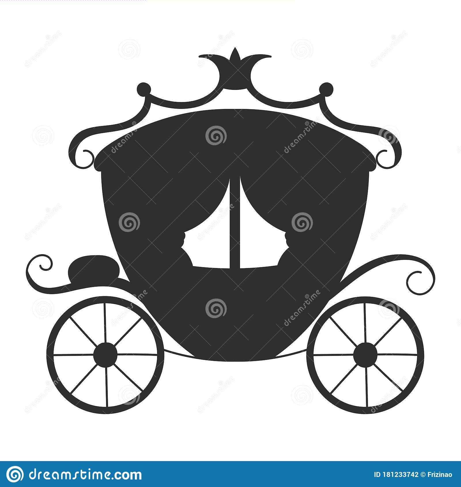 Detail Cinderella Carriage Clipart Black And White Nomer 19